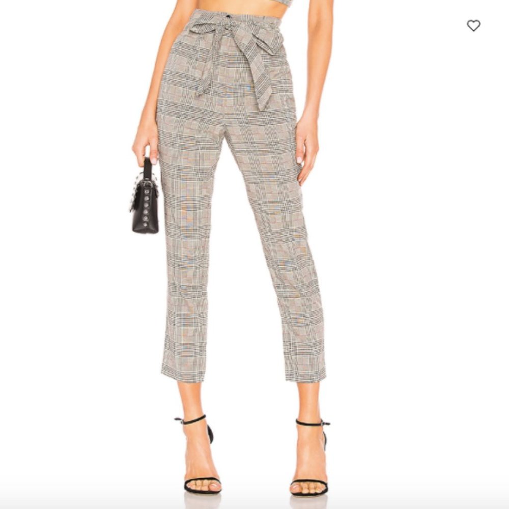 NWOT Lovers + Friends Revolve "Miro" Plaid Pants S